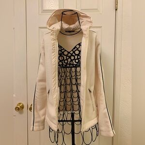 Banana Republic Cream Hooded Ski Jacket